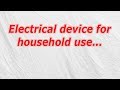 Electrical device for household use (CodyCross Crossword Answer)