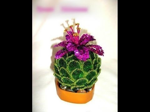 Кактус из бисера