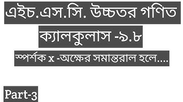 স্পর্শকগুলি x - অক্ষের সমান্তরাল। Tangents parallel to x axis। HSC MATH। MOSTOFA HOSSAIN।