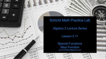 Algebra 2 Lecture Series Lesson 2.11 -- Special function:  Greatest Integer step function
