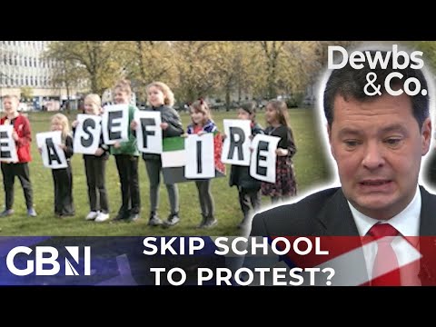 Schoolchildren young as five skip school to join pro-palestine protest: 'unbalanced' teaching of war
