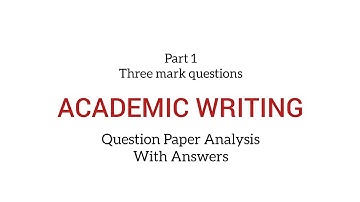 Academic Writing|Question paper answering|Calicut University| 2nd Sem| B.A,B.sc Common Course Part1