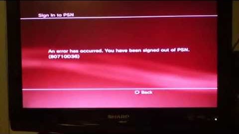 PSN error 80710D36