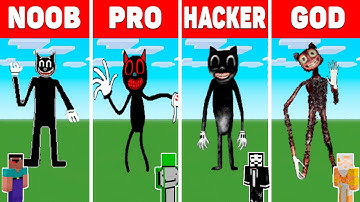 MINECRAFT NOOB vs PRO vs HACKER vs GOD Minecraft Pixel art: Cartoon Cat / Animation