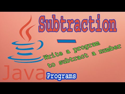 Java Programs Part-07 | Subtraction | Operators