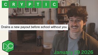 Daily Crypticle Clue - Day 455 - Drains a new payout before school without you