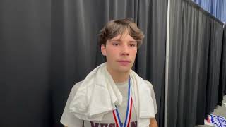 Aiden Oliveira after Monmouth boys basketball's Maine Class D championship