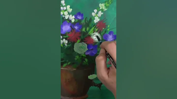Copper Teapot Flowers Full tutorial available on m...