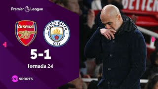 Thumbnail for RESUMEN: ARSENAL 5-1 MANCHESTER CITY I JORNADA 24 I PREMIER LEAGUE
