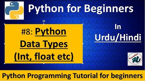 #8- Python Data Types in Hindi/Urdu | Python Int and float | Python tutorial for beginners in hindi