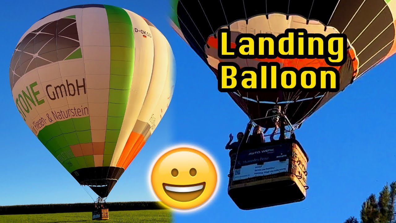 HotAir Balloon Landing BlueSky Balloon Ride hotairballoon bluesky