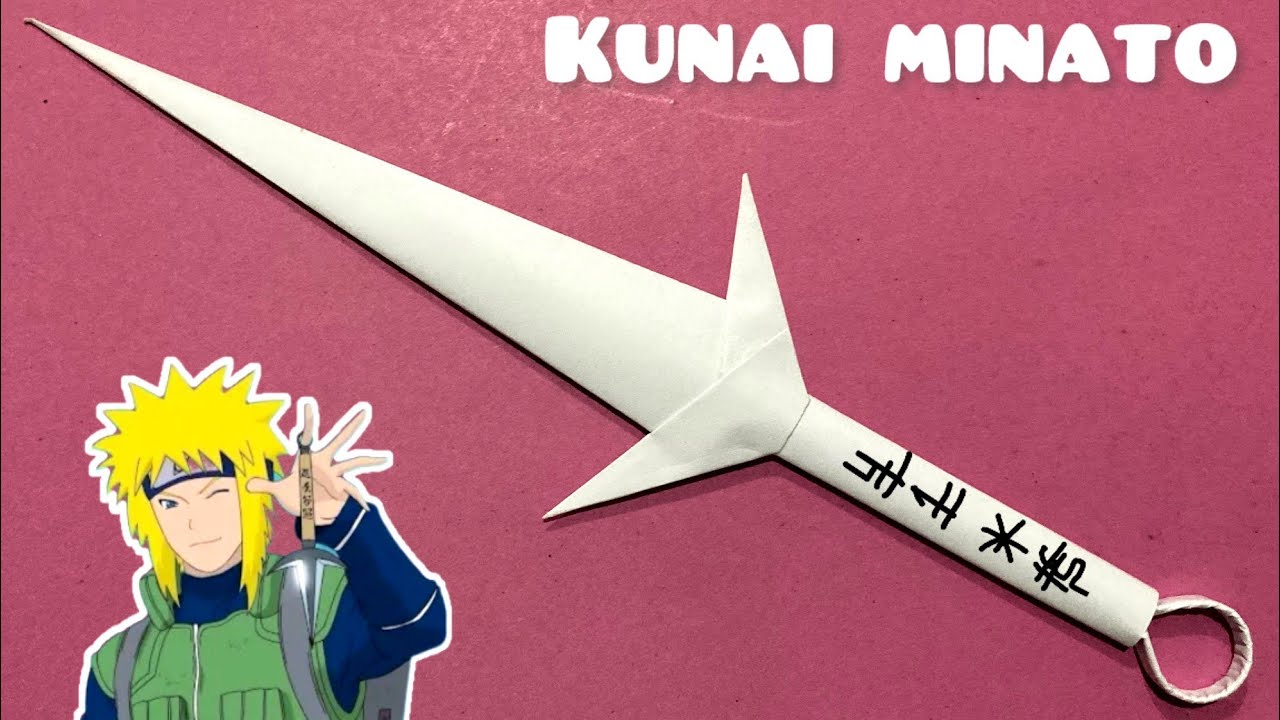Dly how to make paper kunai knife origami paper kunai ninja star
