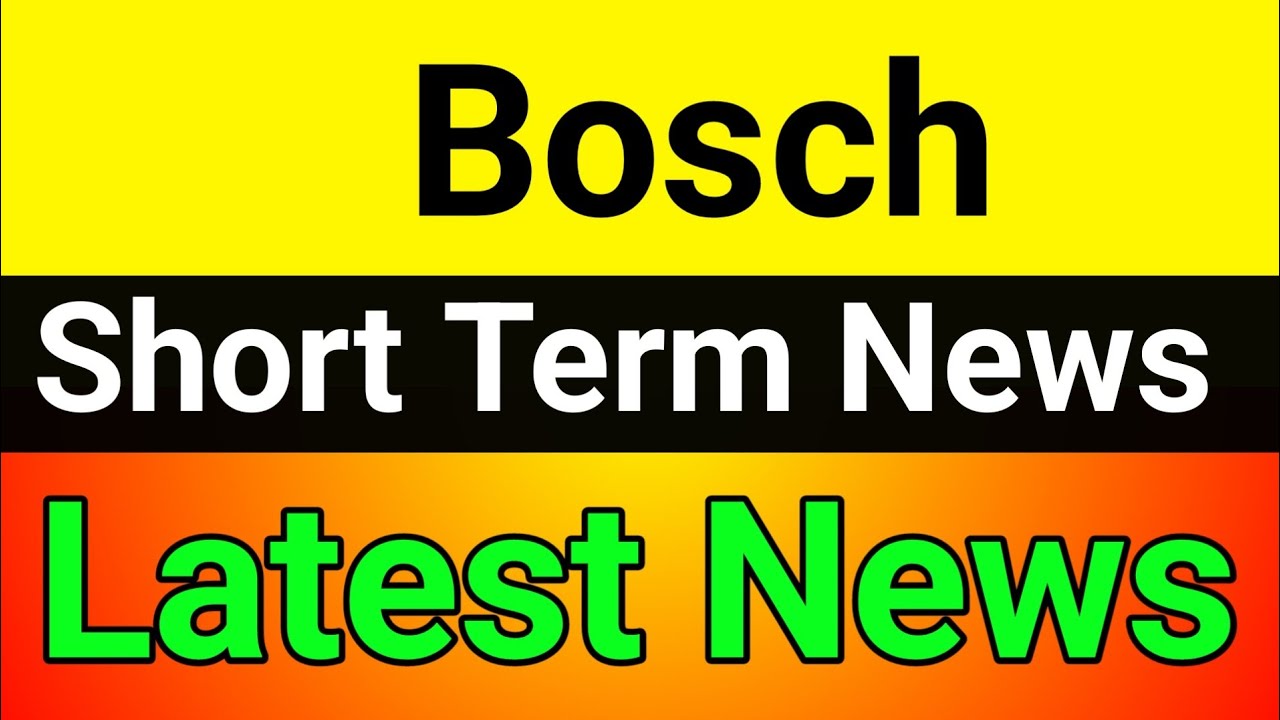 Bosch share latest news🚀bosch share🔥 bosch share latest news today