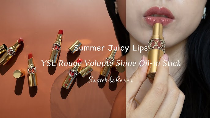 swatching @YSL Beauty's rouge volupté candy glaze lip gloss sticks #ca, ysl candy glaze