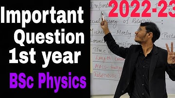 Important topics for 1st year Bsc Physics // Legendary Physics // Semester 1