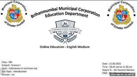 Std 9th // SCIENCE 1 // 14. SUBSTANCES IN COMMON USE by Mr. Gautam Sir // CNO Mrs. Almas Hannure