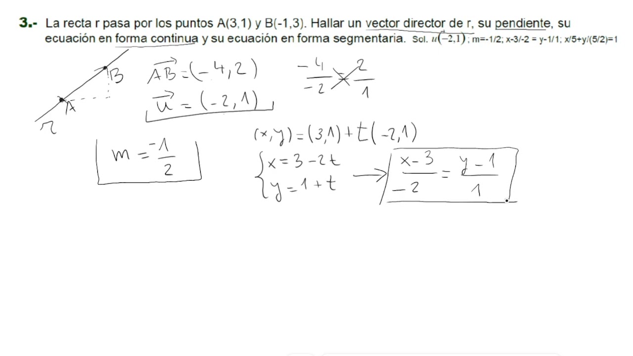 EJERCICIO 3 ECUACIONES DE LA RECTA