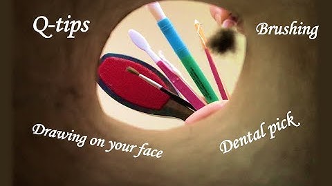 ASMR: BRUSHING and TOUCHING your face with various objects (ACTUAL CAMERA TOUCHING)