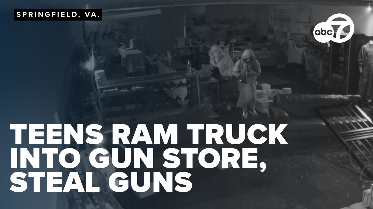 CRAZY VIDEO: Teens ram truck into Virginia gun store, stealing several guns