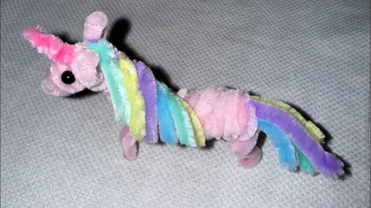 #diy #how to make 🦄 with pipe cleaner 🔥🔥🔥🔥🔥