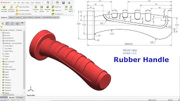 Solidworks Surface Tutorial Handle Lofted Boss/Base, Offset Surface, Thicken, Split Line