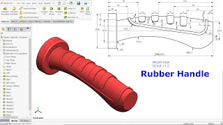 Solidworks Surface Tutorial Handle Lofted Boss/Base, Offset Surface, Thicken, Split Line