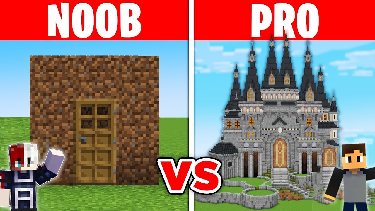 NOOB vs HACKER: GIANT Castle Build Challenge With 