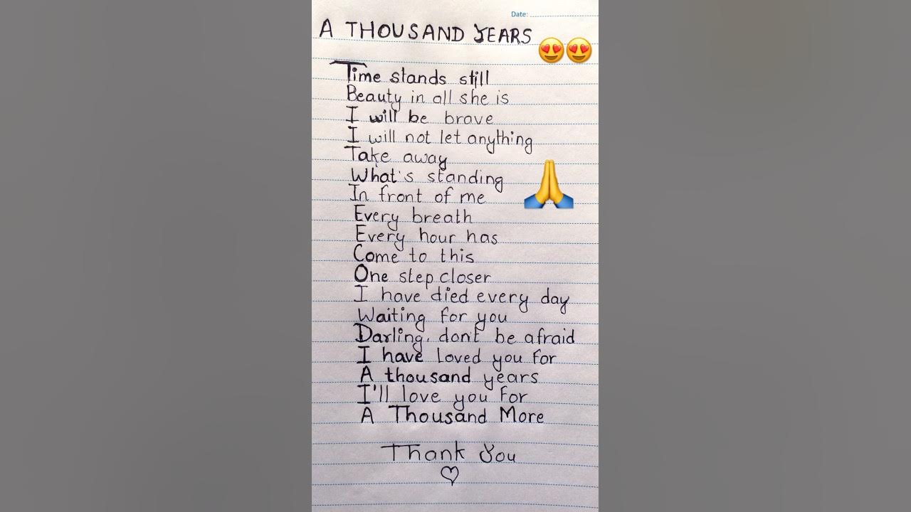 A thousand years(2)song lyrics #lyrics #shorts #shortvideo #fyp #ytshorts #music #trending #youtube A thousand years(2)song lyrics #lyrics #shorts #shortvideo #fyp #ytshorts #music #trending #youtube