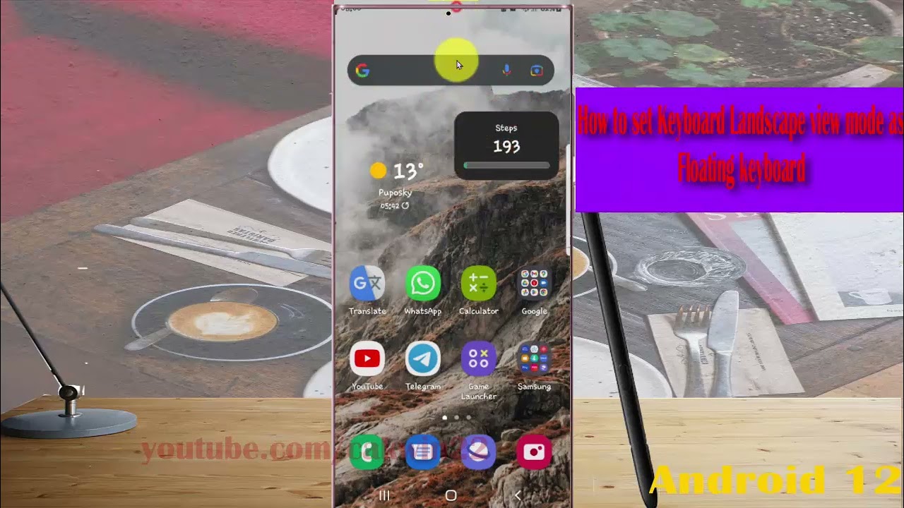 Samsung Galaxy S22 Ultra : How to set Keyboard Landscape view mode as ...