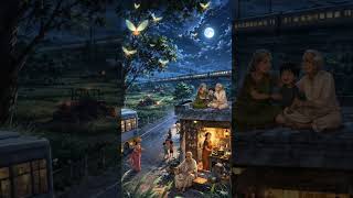 Untitled Moonlight Village Anime Scene 🌙😍 #anime #shorts#Beautiful Village Night 🌕✨ |