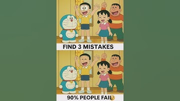 Only True Doraemon Fans Can Spot 3 Mistakes! 🤯#doraemon#puzzle#shorts