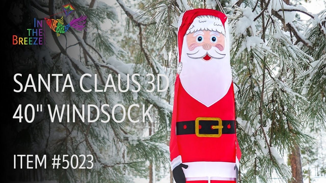Santa Claus 3D 40" Windsock | Wholesale Garden Décor | In the Breeze