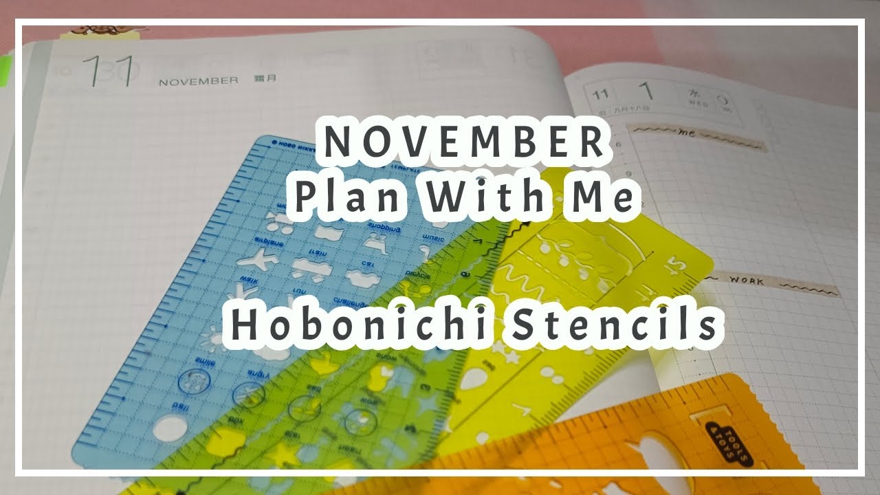 November Plan with me using Hobonichi Stencils 