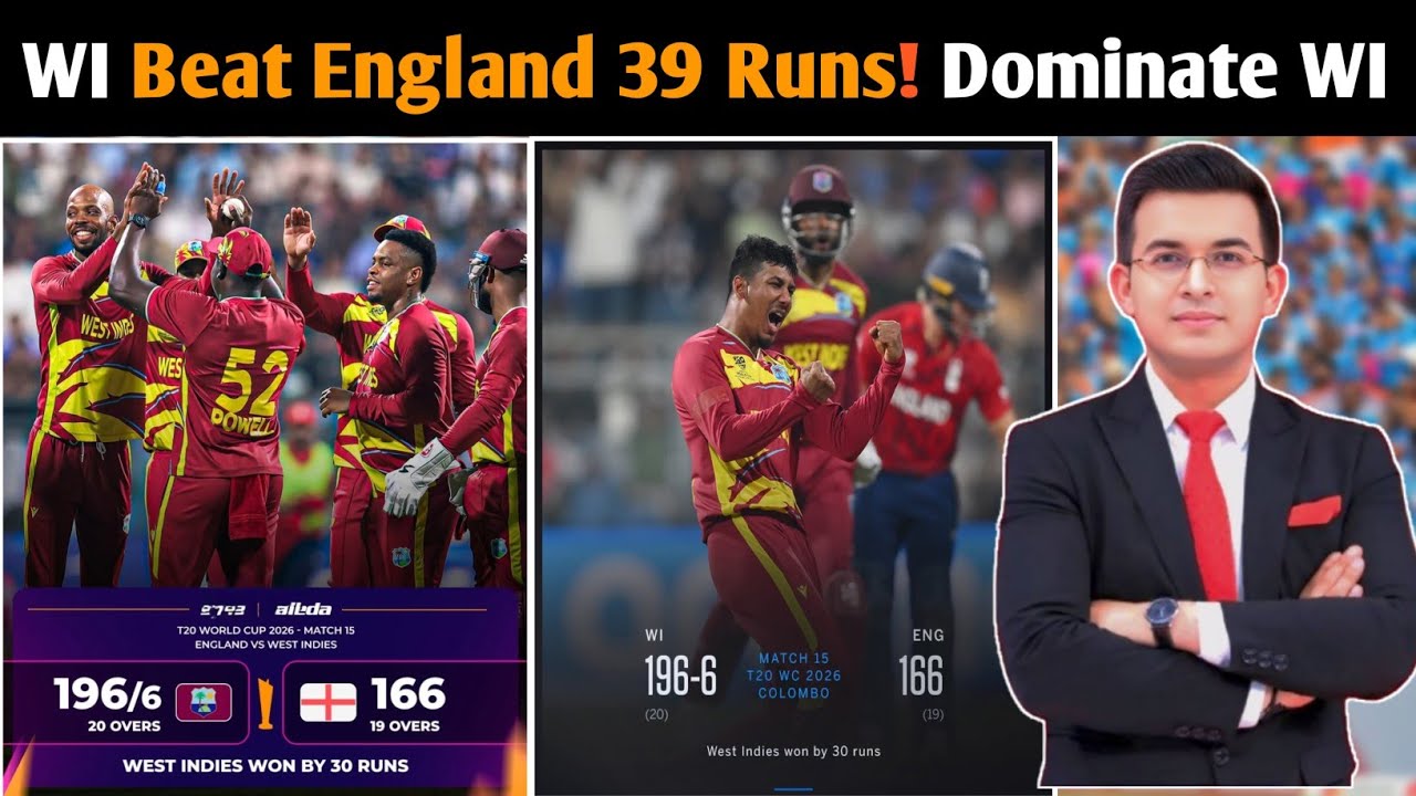 West Indies STUN England!  ENG vs WI T20 World Cup 2026 Full Highlights | Caribbean Storm in Mumbai