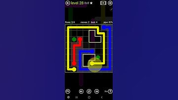 How To Solve Flow Free Scattered Pack Level 28 8x8 Board Hard Walk Through Solution Walkthrough