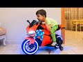 Funny Tema ride on Sportbike Pocket bike Cross bike Unboxing Surprise toys for kids