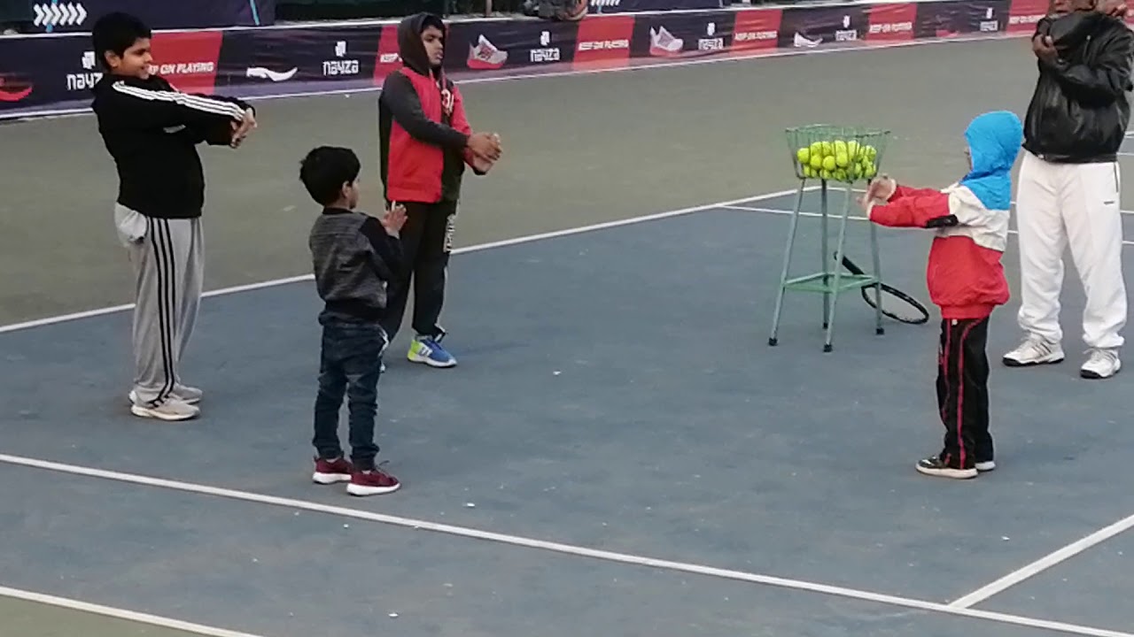 Abdul Rafay in Tennis court with his brothers... - YouTube