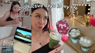 PRODUCTIVE DAYS IN MY LIFE | graduation prep, pickleball with friends 🎾, work with me 🍵💻