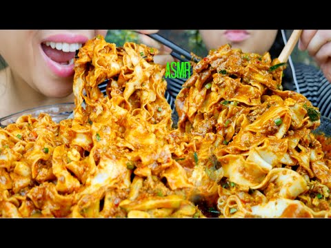 ASMR Spicy Peanut Butter Noodles ♥Dan Dan Noodles♥(+recipe) 먹방 No Talking suellASMR