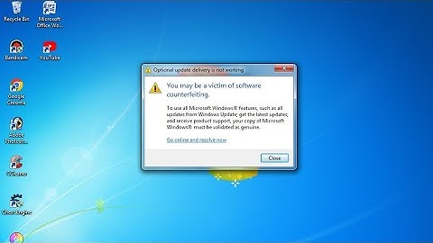 you may be a victim of software counterfeiting fix windows 7