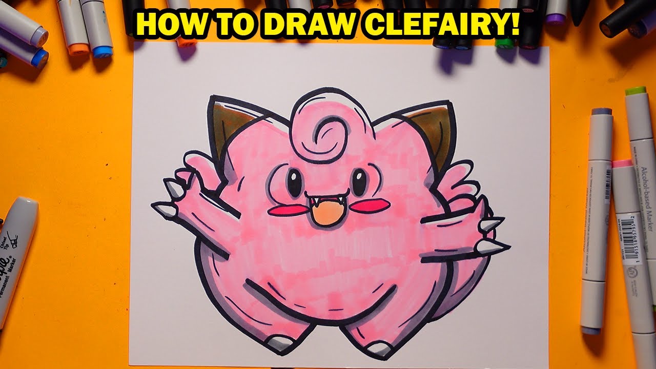 How to Draw Clefairy from Pokémon!