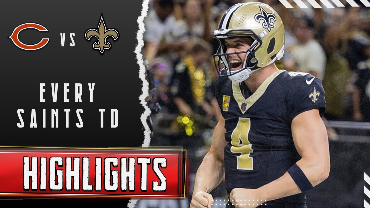 Every Saints TD vs Bears | Week 9 Highlights