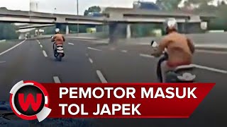 Viral Pemotor Masuk Tol Jakarta Cikampek
