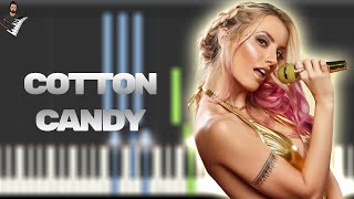 Katie Angel - COTTON CANDY | Instrumental Piano Tutorial / Partitura / Karaoke / MIDI screenshot 3