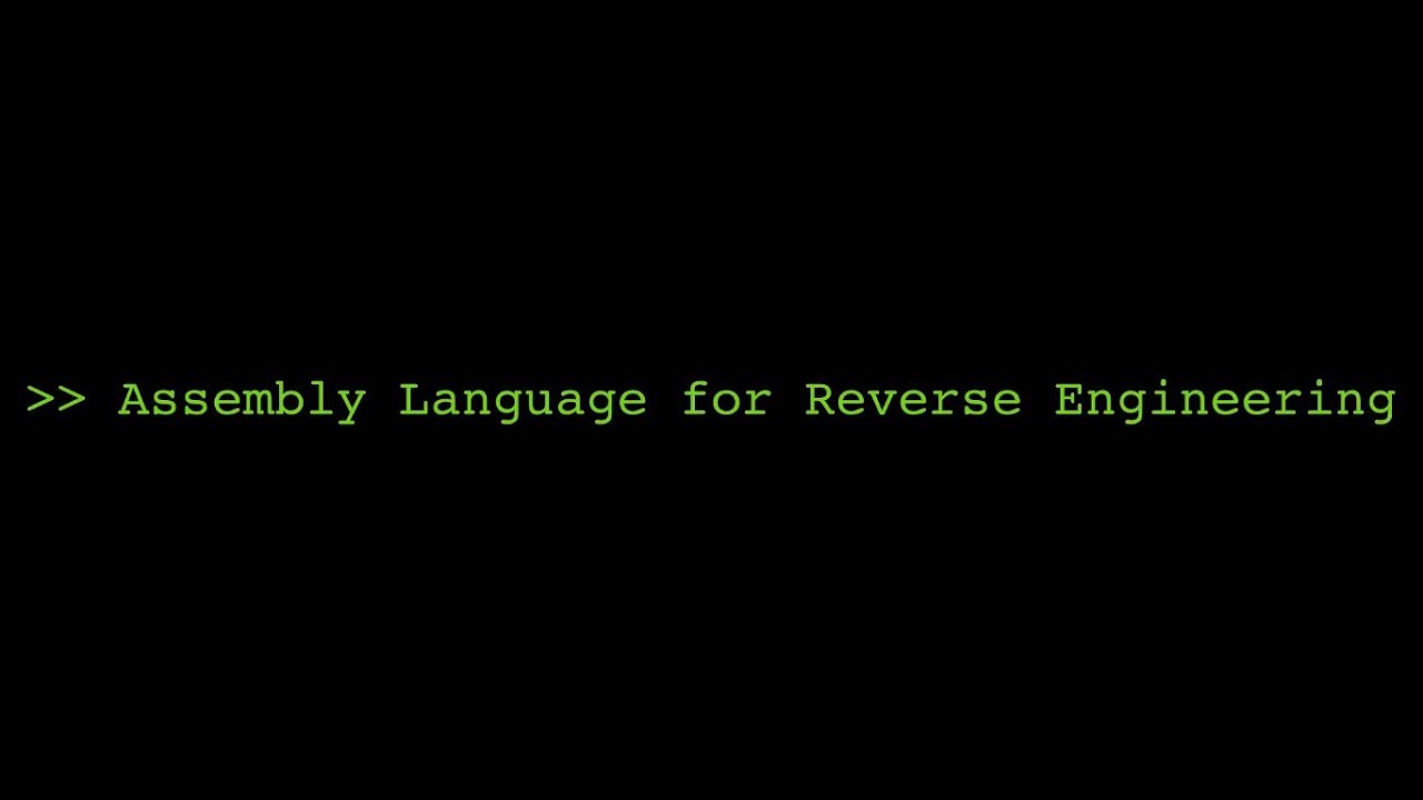 Basics of Assembly Language For Reverse Engineering - YouTube