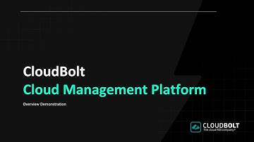 CloudBolt CMP Overview Demonstration