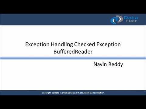 Java Exception Handling Checked Exception BufferedReader