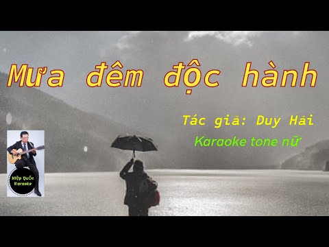 Mưa Đêm Độc Hành-Karaoke Tone Nữ-Chacha (Abm)-Quốc Hiệp