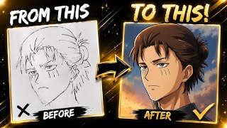 How to Draw Eren Yeager(Beginner to pro)