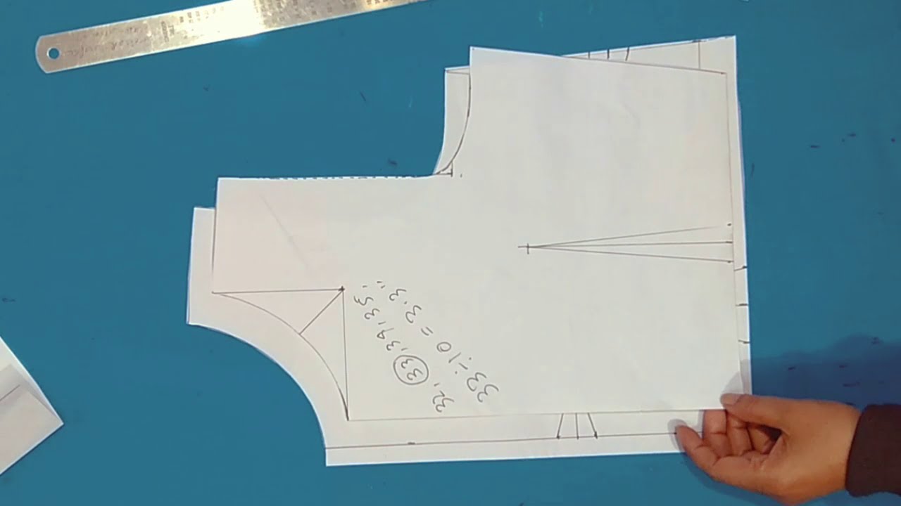 how to cut boat neck blouse/4task 30 size boat neck blouse drafting and cutting step by step